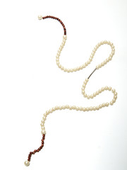 NATURAL PEARL NECKLACE ON WHITE
