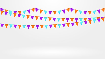 Bright colorful garlands