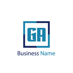 Initial Letter GA Logo Template Design