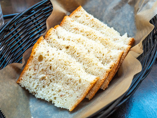 Bread on table in Iceland restaurant