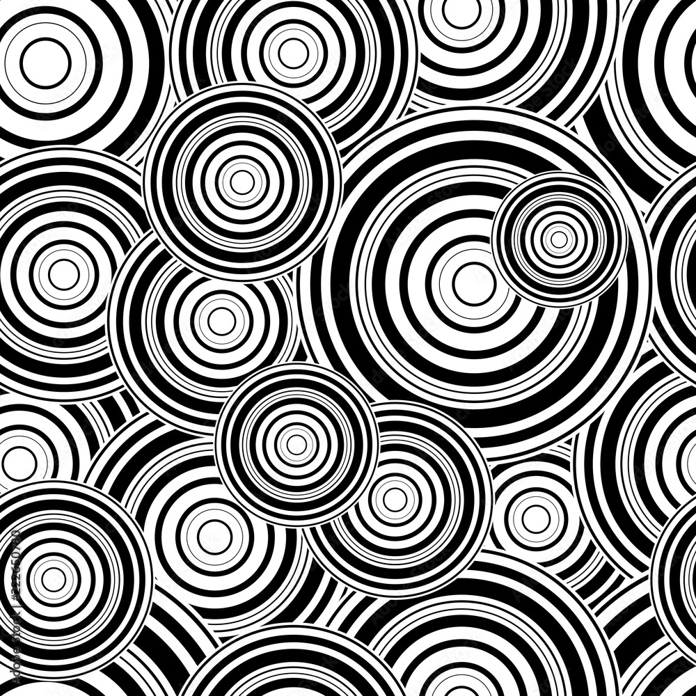 Poster Geometric seamless pattern with circles. Abstract vector texture.