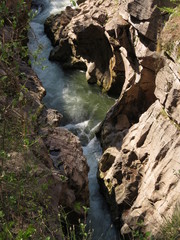 River shaping the rocks