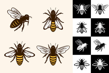 Vektorske ikone pčela