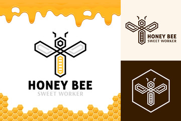 Vector honey bee logo template