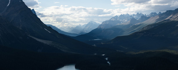 Dramatic landscape along the Icefields Parkway, Canada