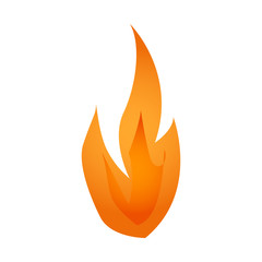 Vector illustration. Fire logo. Red, yellow fire