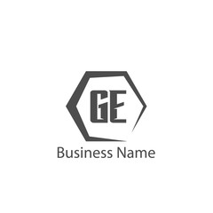 Initial Letter GE Logo Template Design