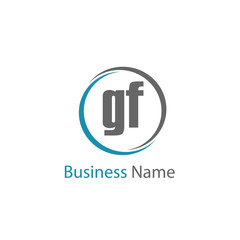 Initial Letter GF Logo Template Design