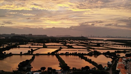 Tai Sang Wai weather, sunset before typhoon mangkhut