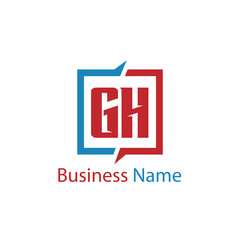 Initial Letter GH Logo Template Design