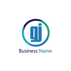 Initial Letter GJ Logo Template Design