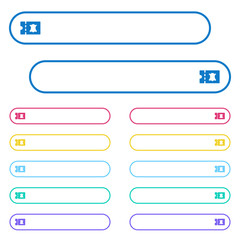 Obraz premium Leather goods discount coupon icons in rounded color menu buttons