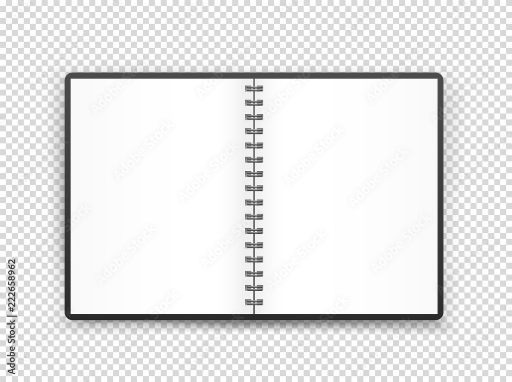 Poster Opened book page illustration. Vector object isolated on transparent background