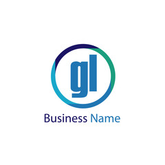 Fototapeta na wymiar Initial Letter GL Logo Template Design