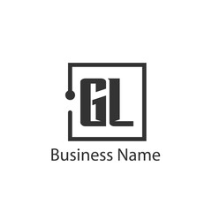 Fototapeta premium Initial Letter GL Logo Template Design