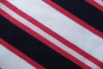 knitted knitted fabric closeup stripes white black red