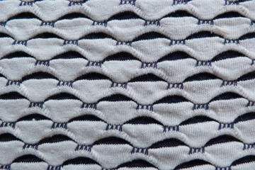 knitted blue white-cloth canvas close-up textured fabric