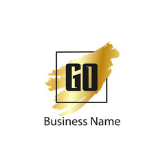 Initial Letter GO Logo Template Design