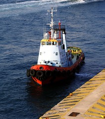 Tug Boat Pandrmitis underway in the Port of Athens