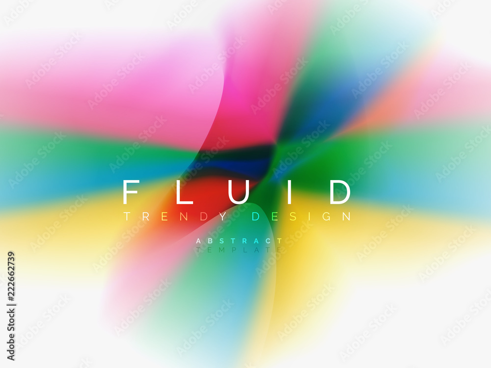Poster background abstract - liquid colors wave flow