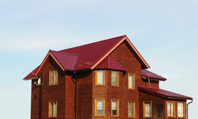 Two-storeyed wooden house