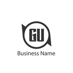Fototapeta premium Initial Letter GU Logo Template Design