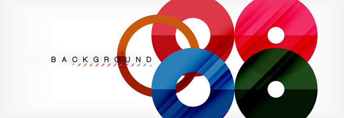 Geomtric modern backgrounds, rings abstract template