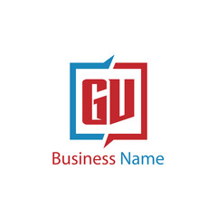 Fototapeta premium Initial Letter GV Logo Template Design