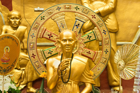 Statues of Buddhist monks (Khruba Siwichai) in Chiang Mai ,Thailnd