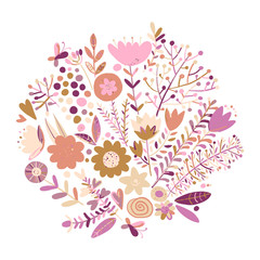Floral background, sketch for your design
