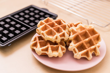 Homemade Belgian waffles