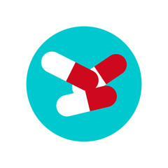 Pills, tablets, medicines flat icon. Concept of medicine, health and medicine online. .