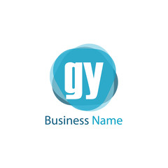Initial Letter GY Logo Template Design