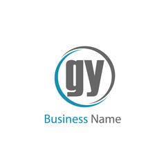 Initial Letter GY Logo Template Design