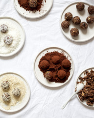 Raw vegan Healthy energy seeds and nuts balls 
