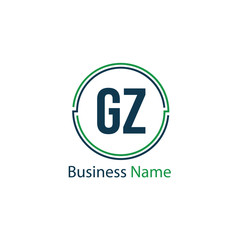 Fototapeta premium Initial Letter GZ Logo Template Design