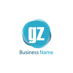 Initial Letter GZ Logo Template Design