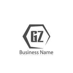 Initial Letter GZ Logo Template Design
