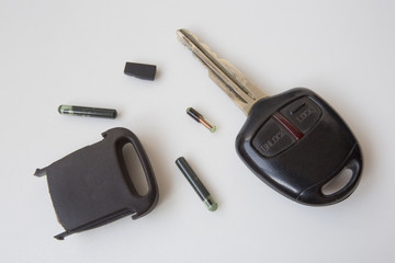 Production of automobile keys. Cloning of car transporders and chips.