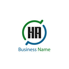 Initial Letter HA Logo Template Design