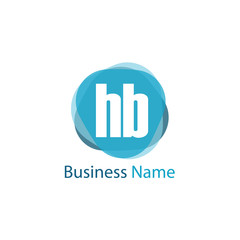 Initial Letter HB Logo Template Design