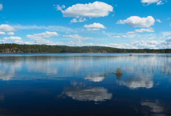 finnish lake in summer