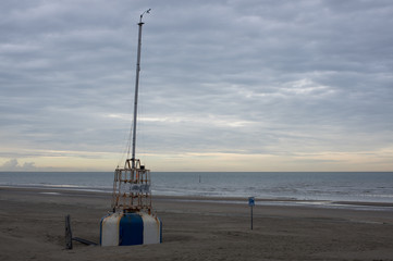 Fototapeta premium fishing boat at sunset