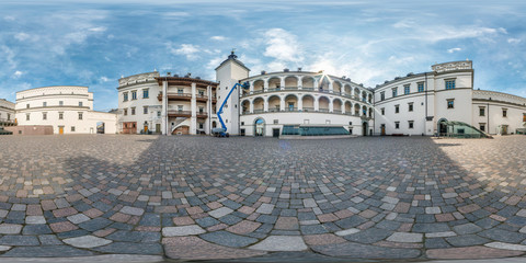 full seamless spherical panorama 360 by 180 angle view near the royal palace of the Grand Duchy of...