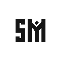 letter SM logo. vector design