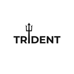 trident logo. vector design - obrazy, fototapety, plakaty