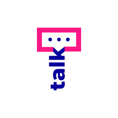 talk logo. vector template