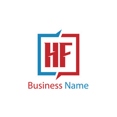 Obraz premium Initial Letter HF Logo Template Design