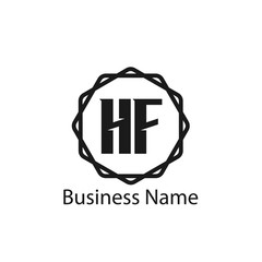 Initial Letter HF Logo Template Design