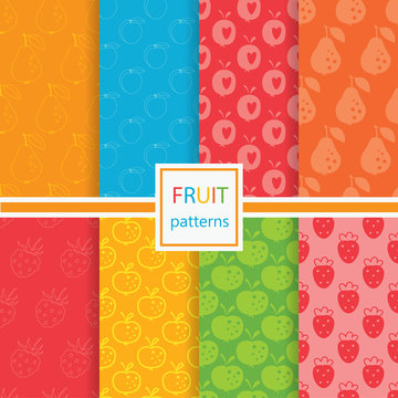 Fruits seamless patterns set © annata78